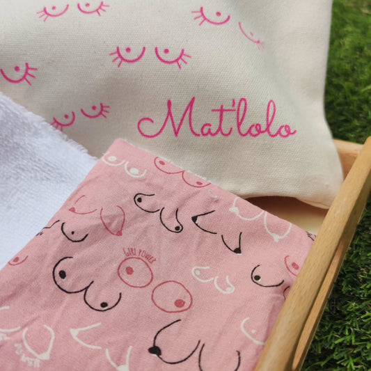 Trousse et Lingettes Lavables lot spécial Octobre Rose