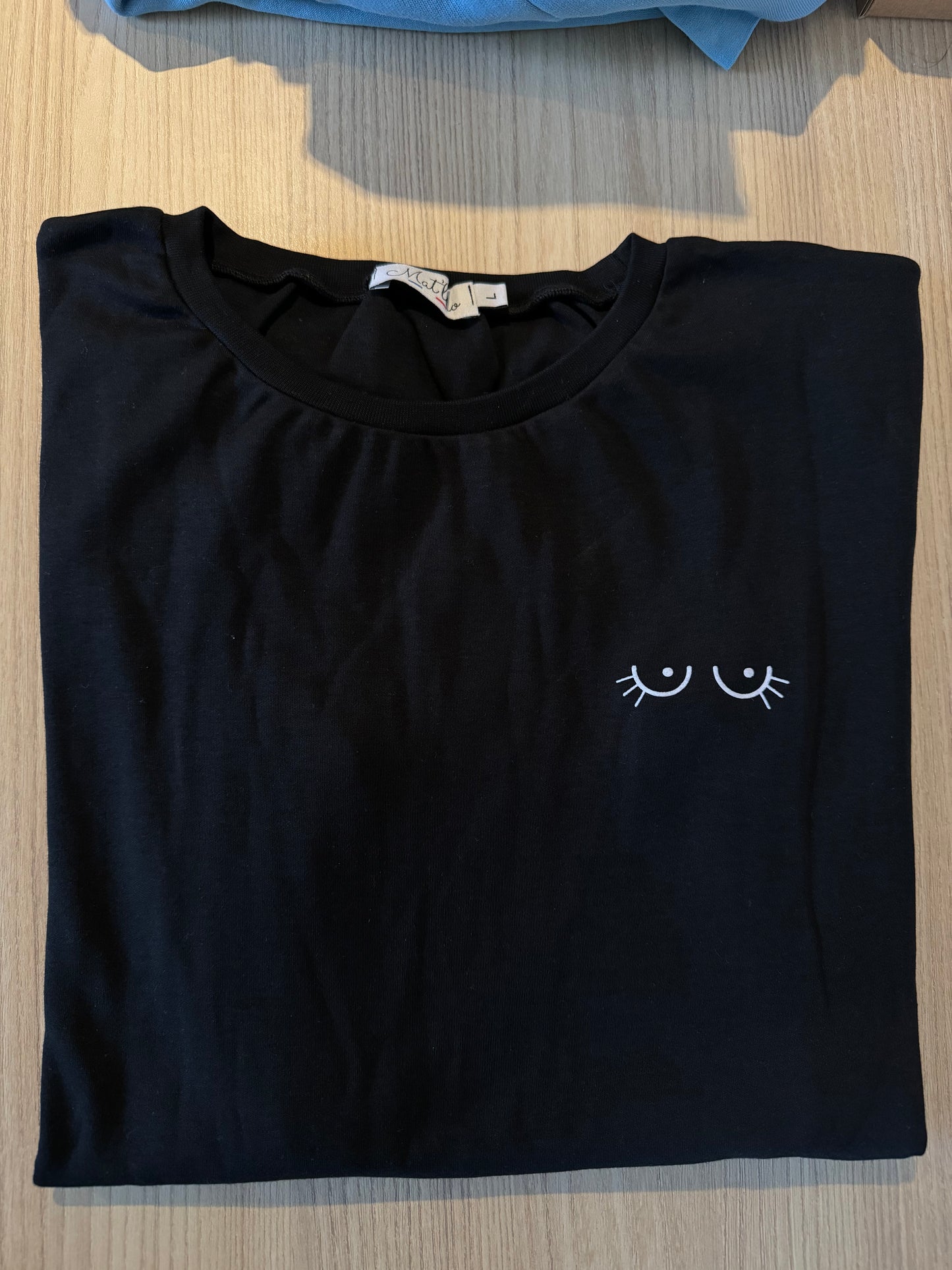 T-Shirt allaitement et grossesse noir "Logo"