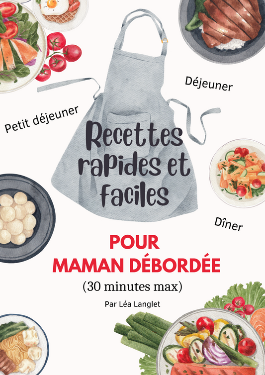 Ebook "Recettes rapides et faciles pour mamans débordées"